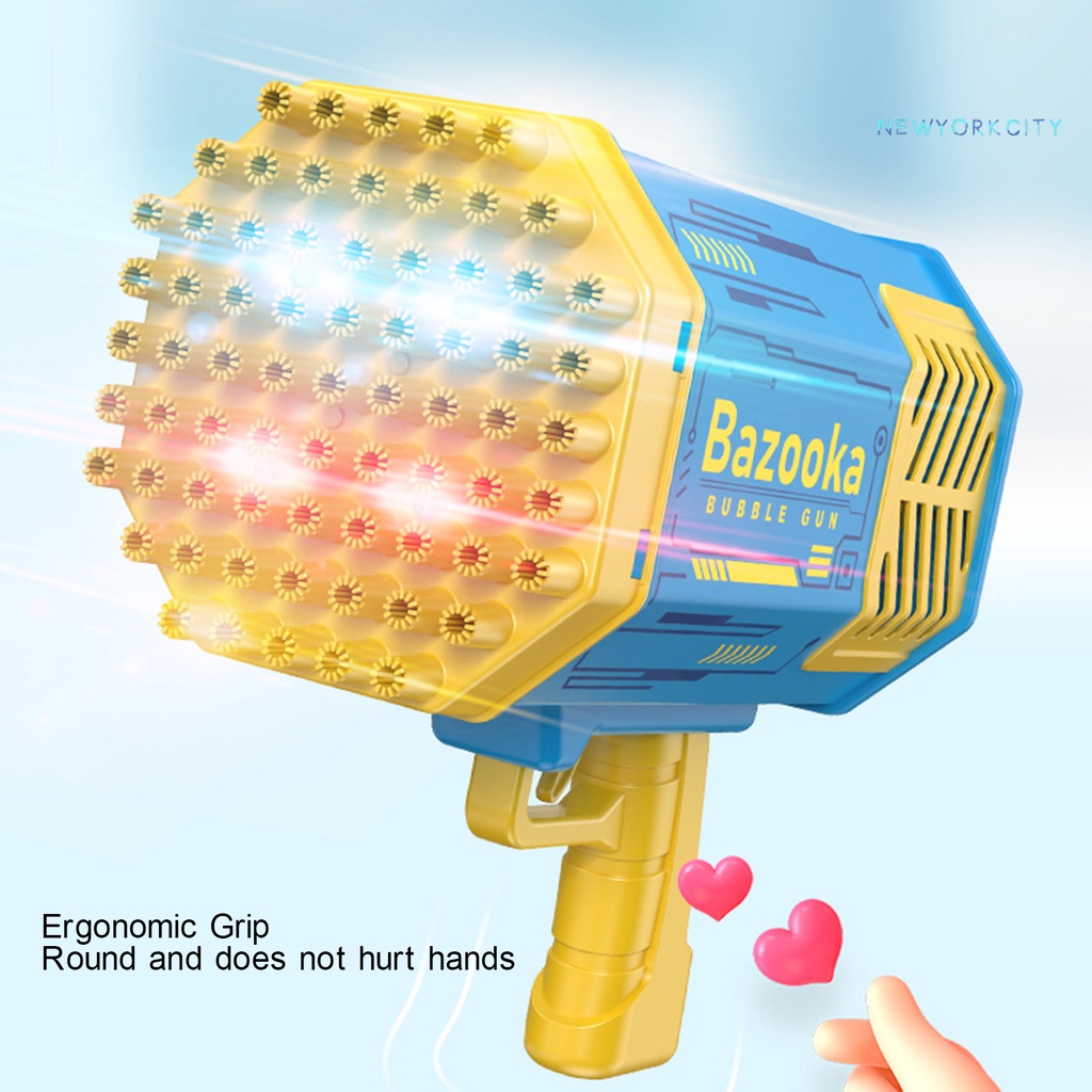 Máy phun bong bóng cầm tay đồ chơi 69 lỗ 42cm sạc lại được tiện lợi dành cho trẻ em