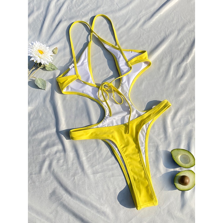 Bộ Đồ Bơi Một Mảnh Màu Trơn 2022 Biquinis Feminino Gợi Cảm Cho Nữ