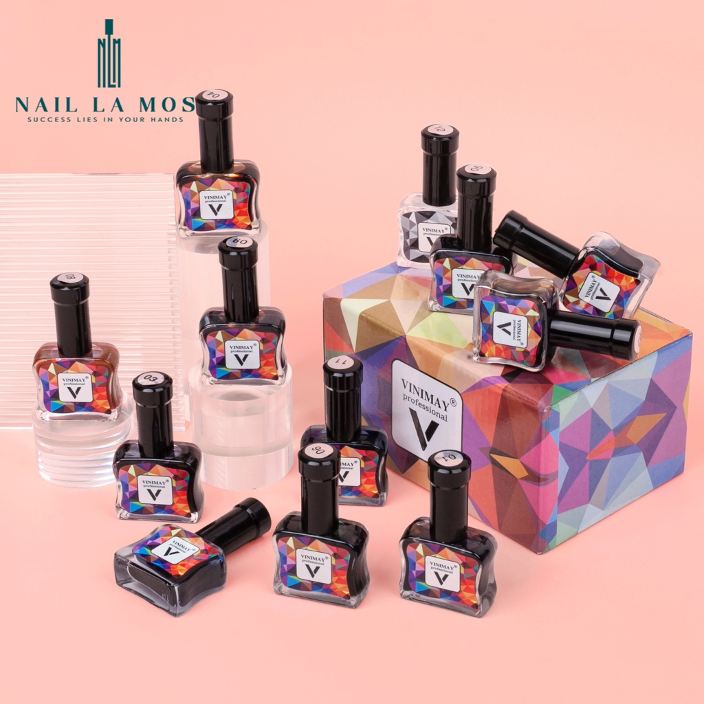 Set 12 lọ cồn loang Vinimay chính hãng - loang cồn trang trí móng tay nghệ thuật