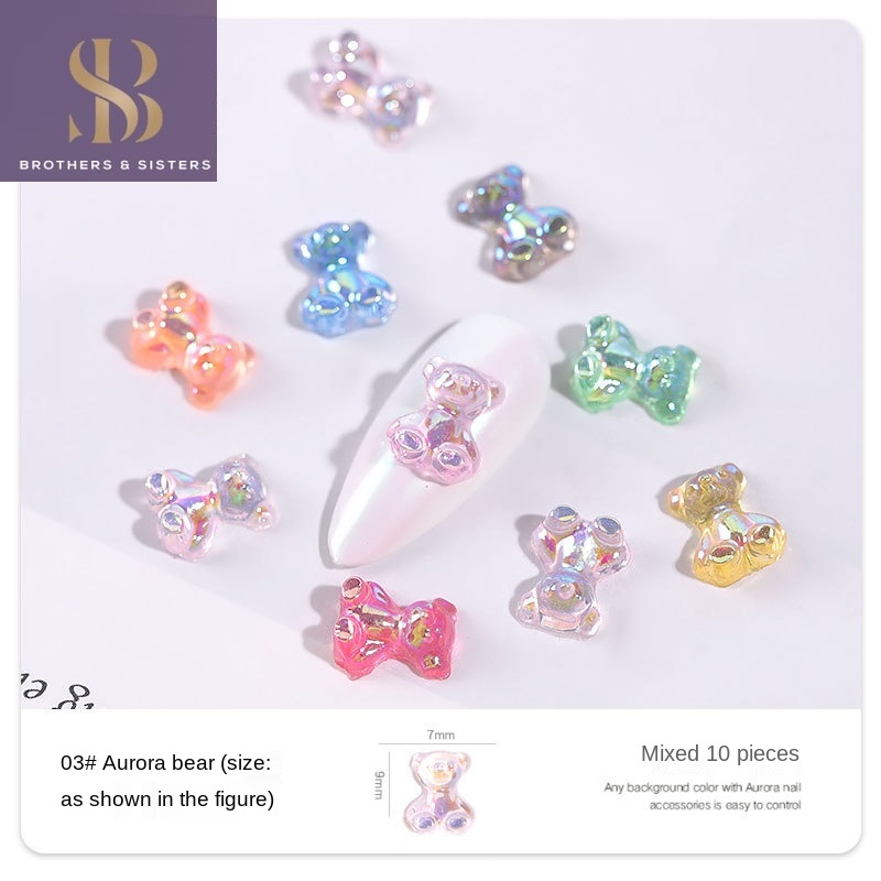 SUAKE Set 10 Hạt Pha Lê Hình Hoa Bướm 3D Lấp Lánh Dùng Để Trang Trí Móng Tay 5D DIY