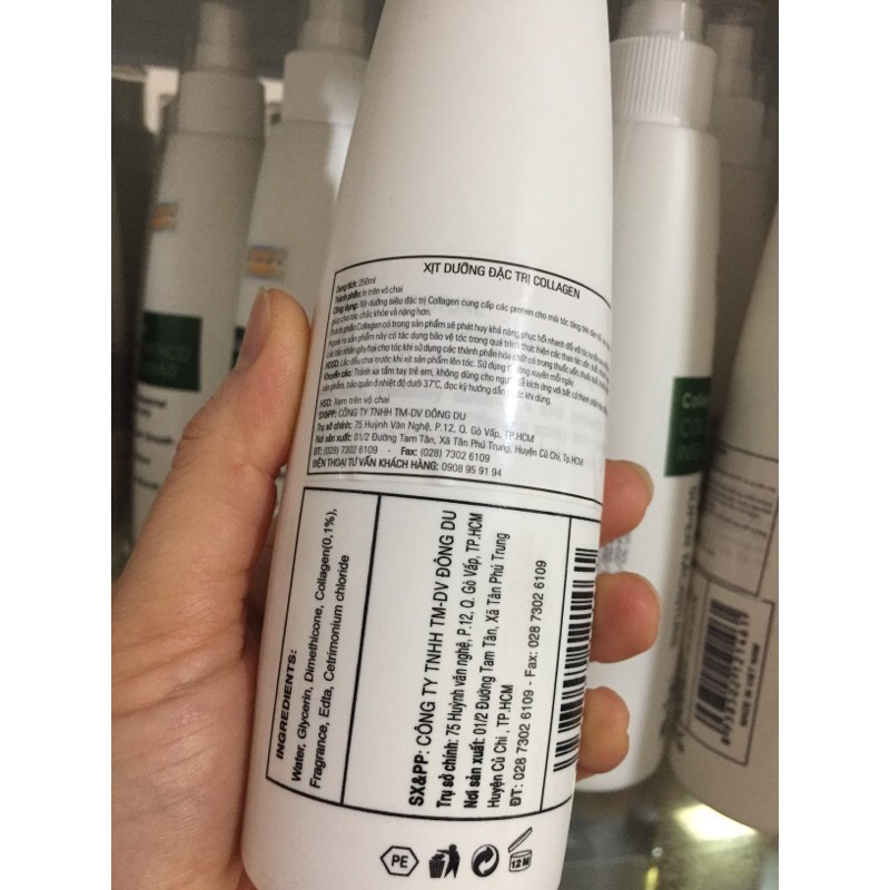 Xịt dưỡng tóc collagen  Kendali mềm mượt tóc 250ml