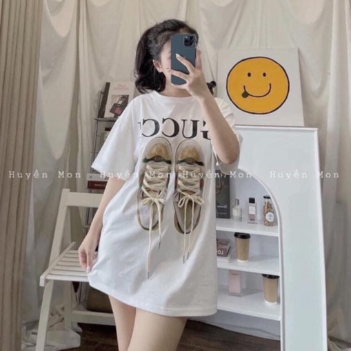 Áo Thun Unisex Phối Đôi Giày Có Dây,Áo Thun Nam Nữ Cá Tính Chất Đẹp