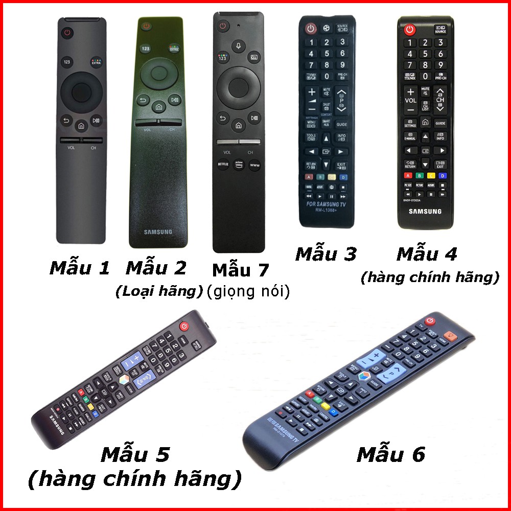 Remote TV Samsung - Điều khiển TV Samsung chọn mẫu