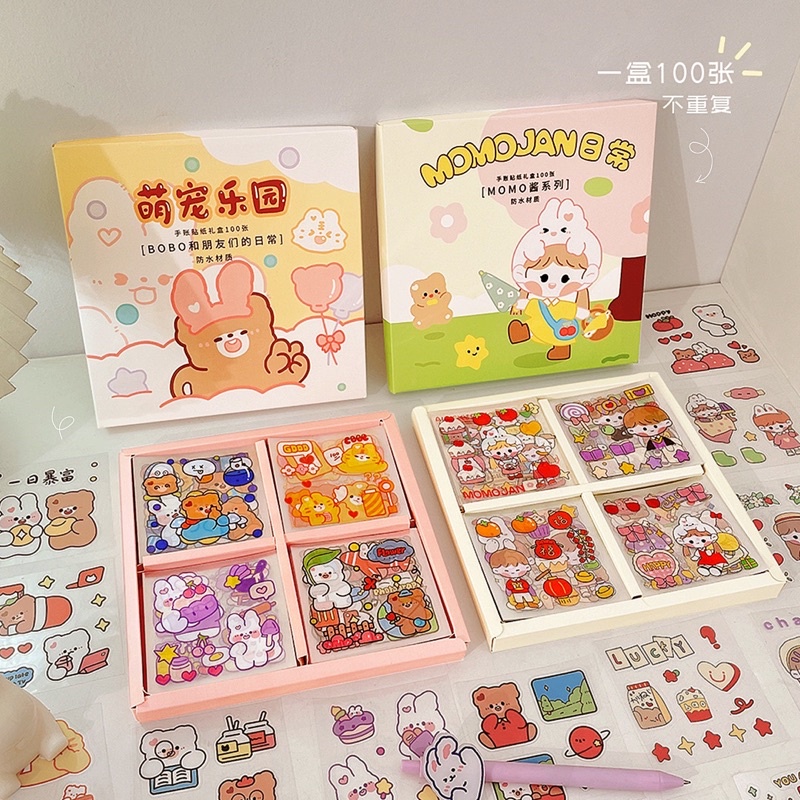 Miếng dán Mr.Paper chống thấm nước họa tiết hoạt hình dễ thương độc đáo dùng trang trí thủ công