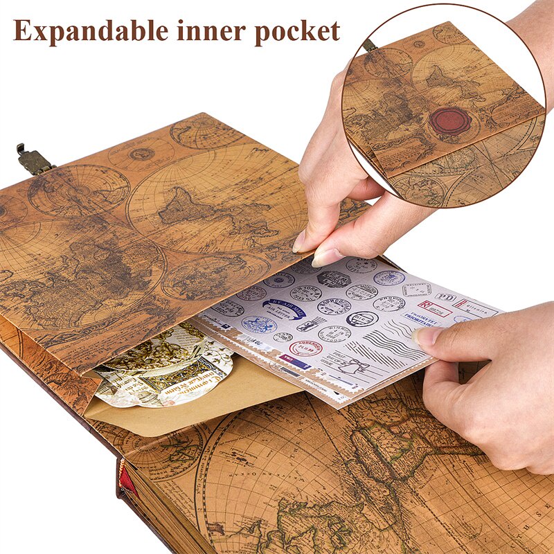 DIY Travel Photo Album 146Page Journal Adventure Book Handmade Album Memory Scrapbook Wedding Kỷ niệm chuyến du lịch Album ảnh