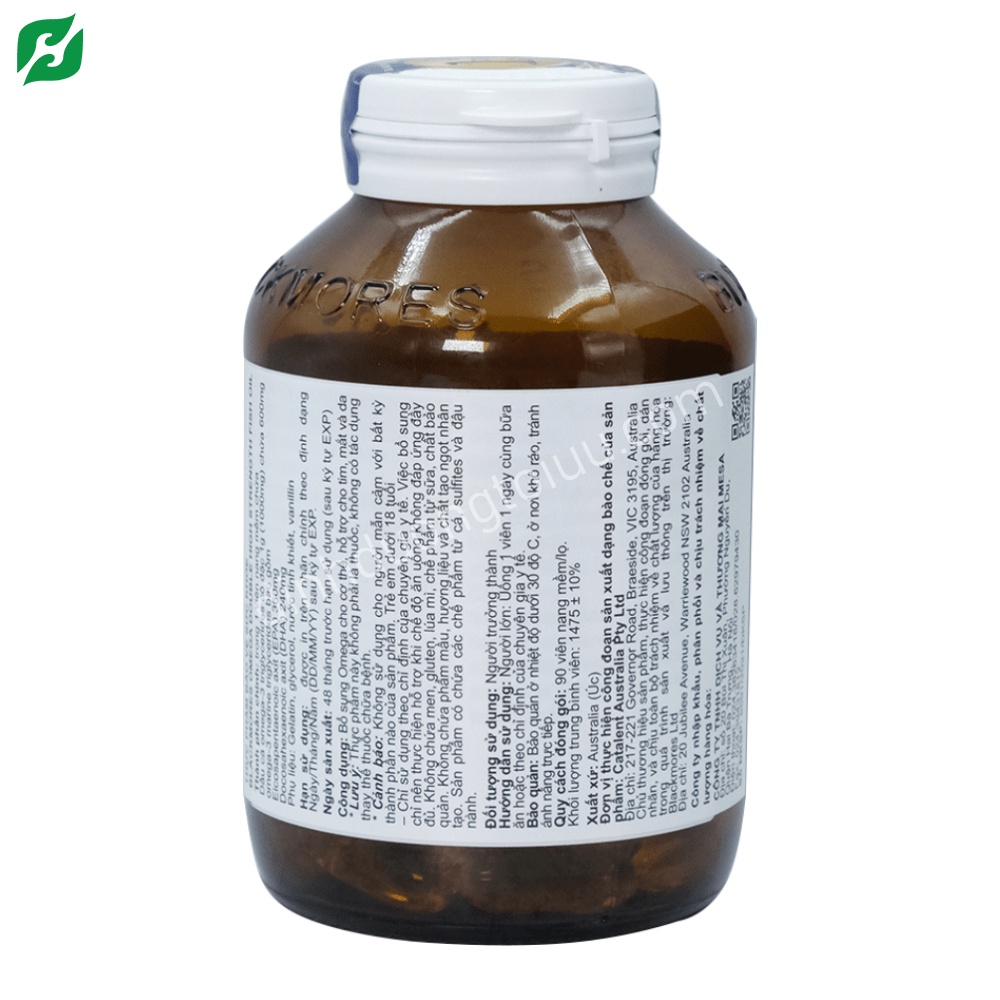 Viên uống Blackmores Omega Double (90 viên) – Bổ sung dầu cá Omega-3 gấp đôi