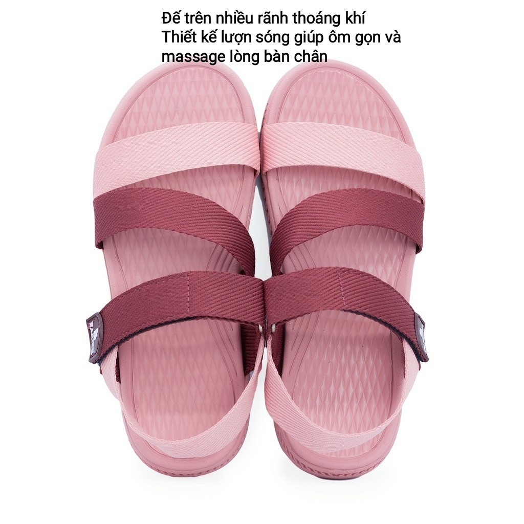 FACOTA giày dép sandal nam, nữ hồng phối mang đi chơi đi học HA08