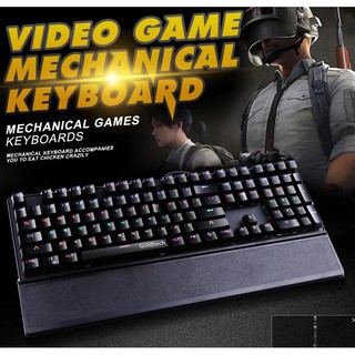 Bàn phím cơ chuyên game giá rẻ Goldtech K25, SW Blue, full box, có kê tay