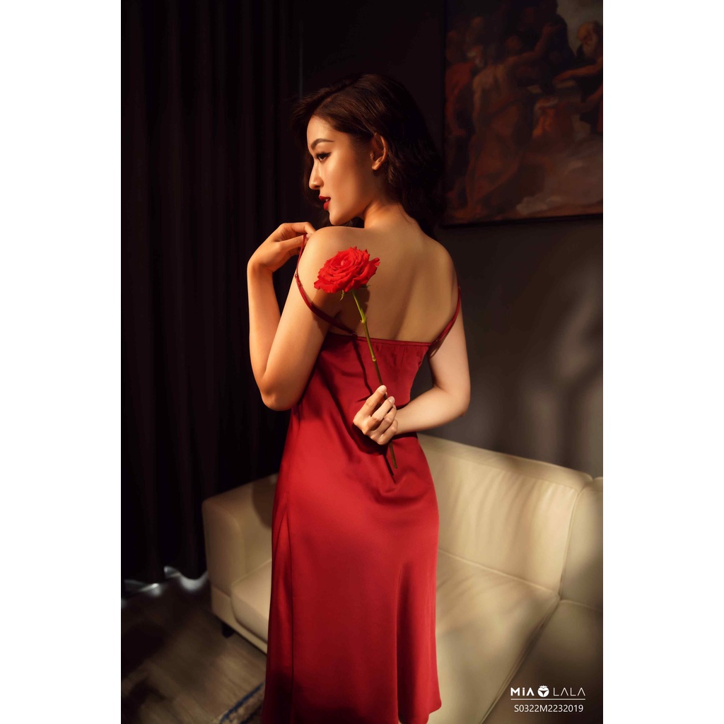 Váy ngủ 2 dây lụa satin cao cấp MIALALA S0322M2232019