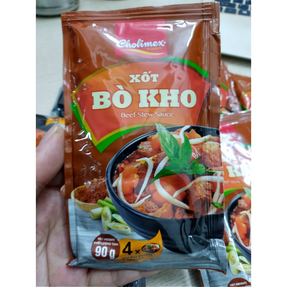 Cholimex- Gói xốt bò kho Cholimex 90g- chuẩn vị thơm ngon date 3/2023