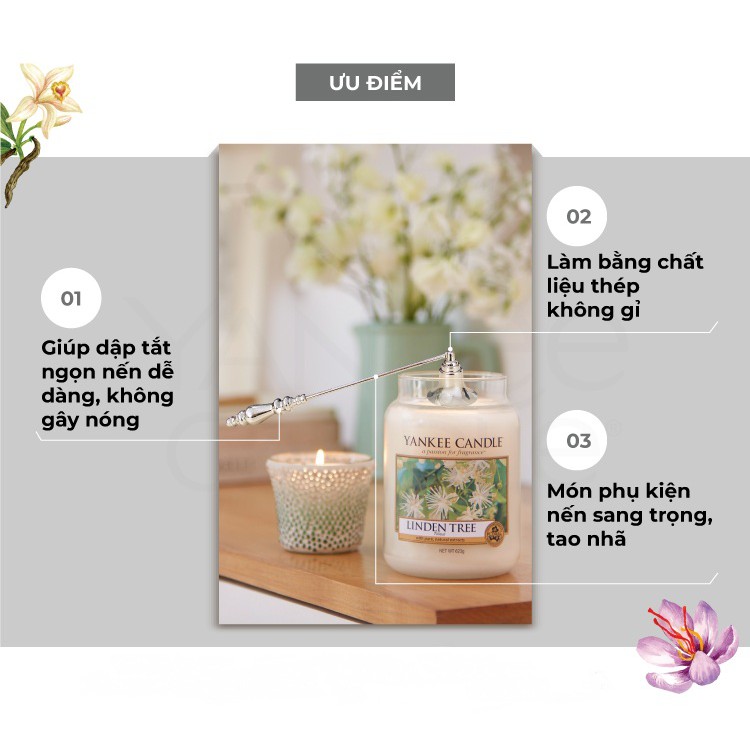 Chuông chụp tắt nến Yankee Candle màu bạc