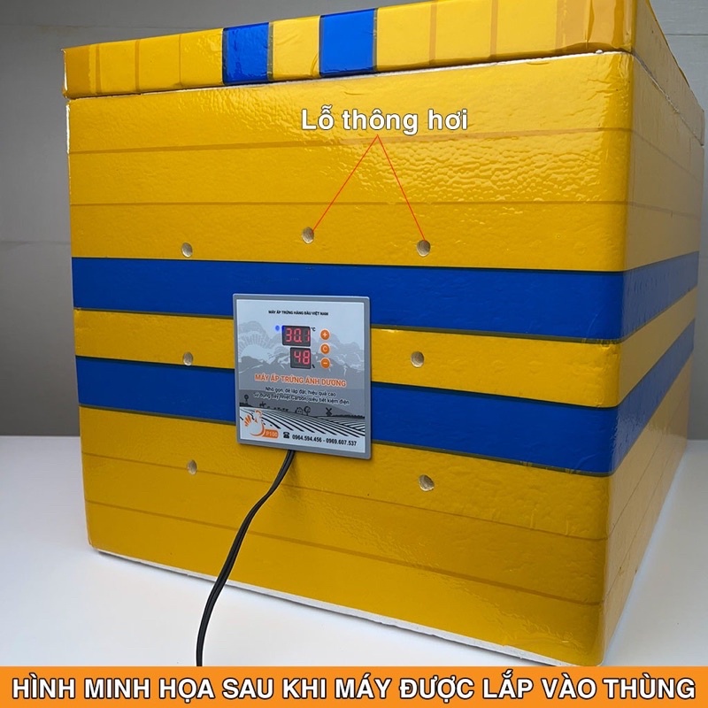 Máy ấp trứng Ánh Dương P100 tặng gói úm gà con cao cấp