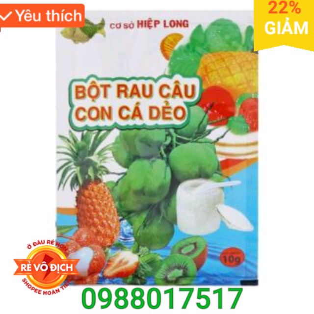 Bột rau câu con cá dẻo