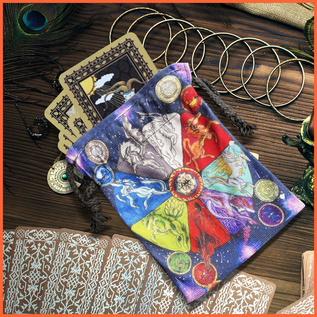 Túi Đựng Thẻ Bài Tarot Thiết Kế Dây Rút Tiện Dụng