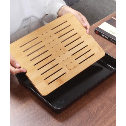 Khay trà, khay đựng ấm chén mặt gỗ hàng đẹp loại 1 (26x45cm)