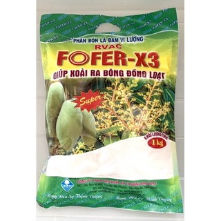 Fofer x3 gói 1kg - phân bón lá đạm vi lượng - giúp xoài ra bông đồng loạt