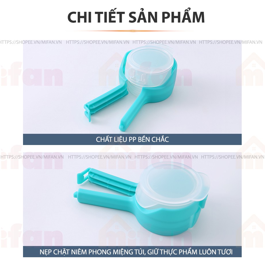 Nắp Kẹp Miệng Túi Thực Phẩm Mifan - Nắp Mở Tiện Lợi, Chống Ẩm, Chống Mốc, Bảo Quản Đồ Ăn, Đường, Sữa, Snack - Siêu Bền