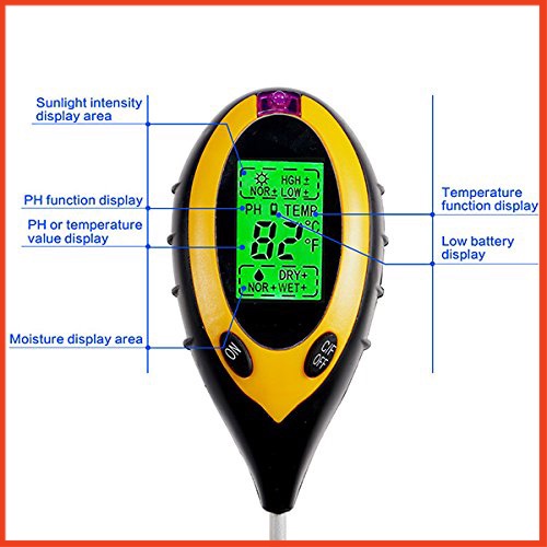Máy đo, dụng cụ đo độ PH đất 4 trong 1(PH, độ ẩm, ánh sáng, nhiệt độ)