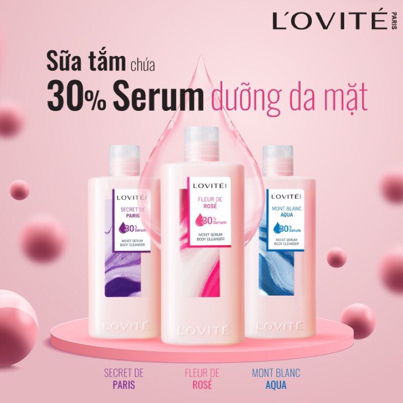 Sữa Tắm Dưỡng Ẩm L’Ovité Serum Body Cleanser 400ML