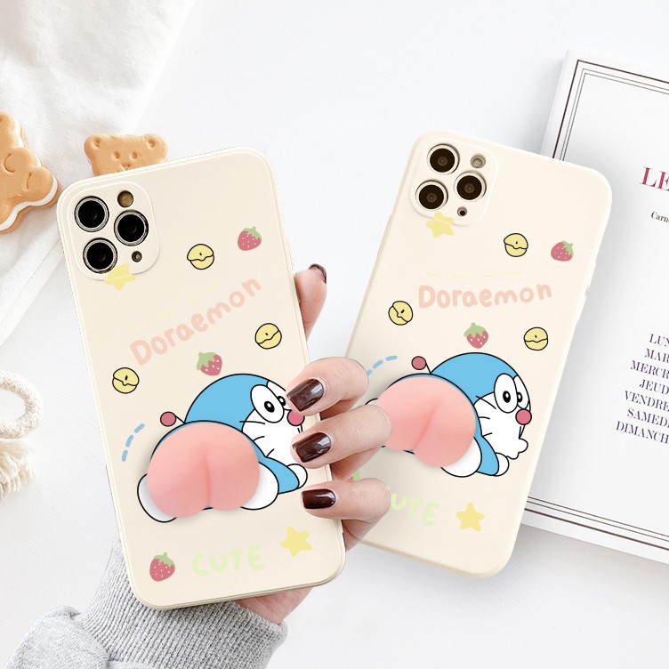 Ốp lưng iphone cạnh vuông BVC doraemon đào bóp 6plus/6s/6splus/7/7plus/8/8plus/x/xs/11/12/pro/max/plus/promax-Awifi G2-7