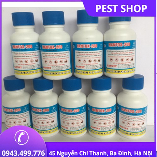 Xịt bọ, ve, Ve, Rận, Bọ Chét, Mạt Gà HANTOX 200 lọ 100ml
