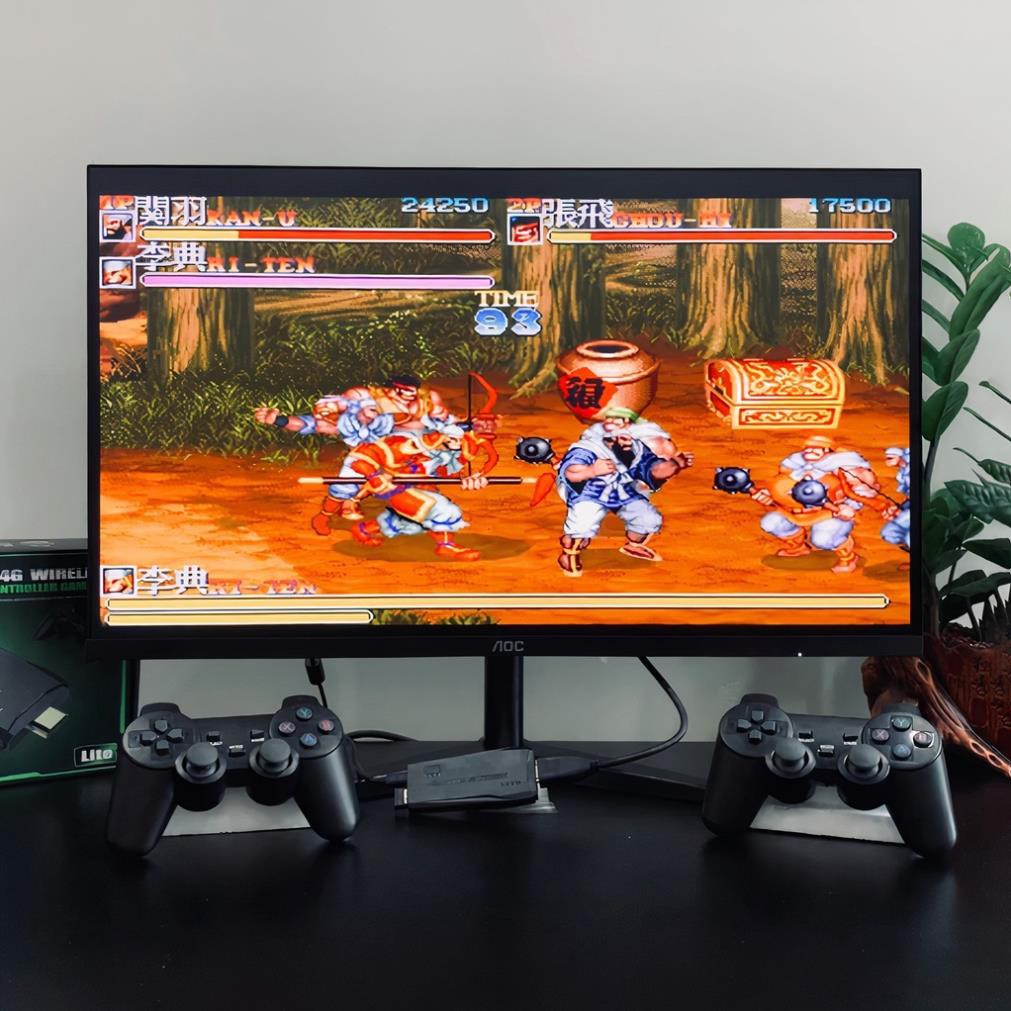 Máy chơi game cầm tay HDMI 3500 + 20 trò mới, trò chơi cổ điển 4 nút PS1/PSP/Nitendo/FC Compact May choi Game Stick 4k