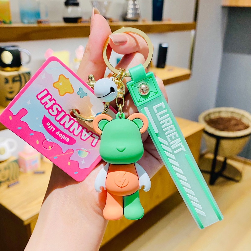 Móc Khóa Hình Gấu Hoạt Hình Nhiều Màu Đáng Yêu
