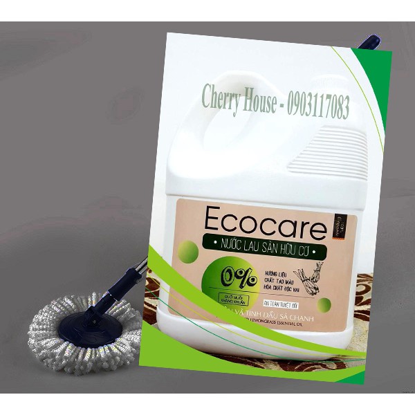 Số 1 Việt Nam  Nước lau sàn hữu cơ tinh dầu sả chanh size 4 lit Ecocare đuổi muỗi sạch sàn