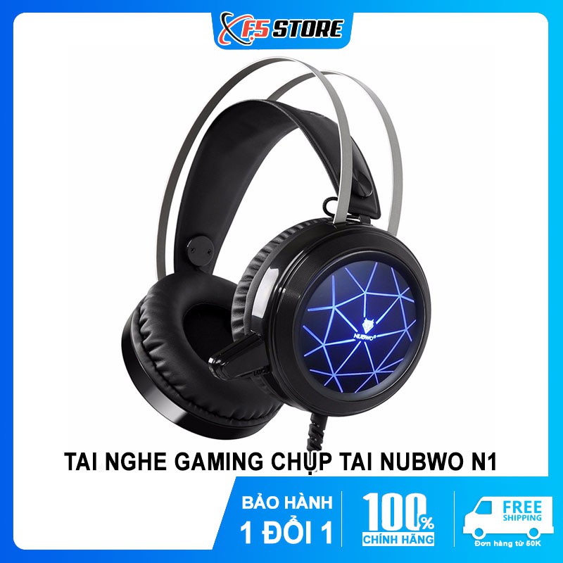 Tai nghe Gaming Chụp tai giả lập âm thanh 7.1 Nubwo N1 Có led