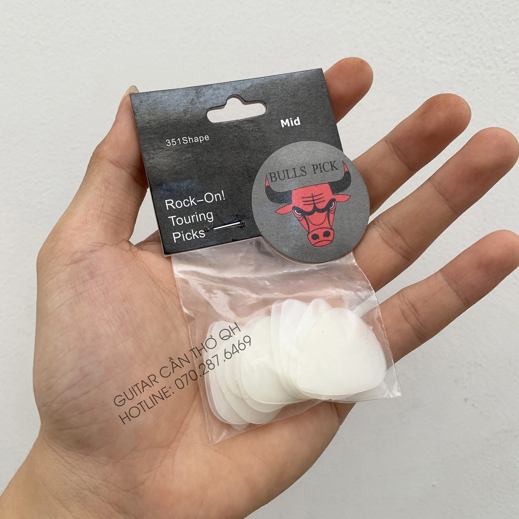 Pick gảy - phím gảy Guitar Bulls Pick - Combo 12 Pick