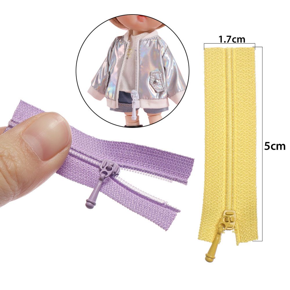 5 Khóa kéo mini 5x1.7cm chất lượng cao dùng để may quần áo búp bê/ đồ thủ công diy 20 màu tùy chọn