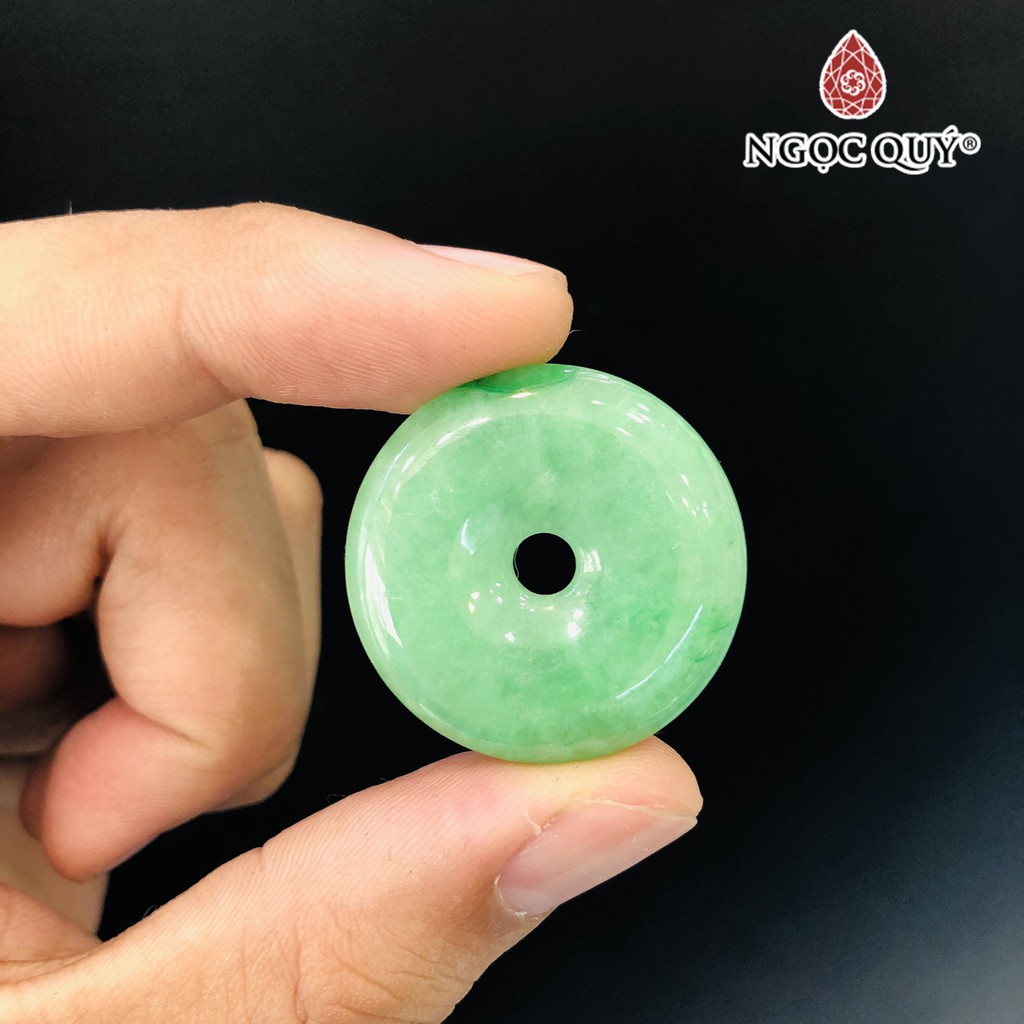 Mặt dây chuyền đồng điếu đá cẩm thạch A jadeite - Ngọc Quý