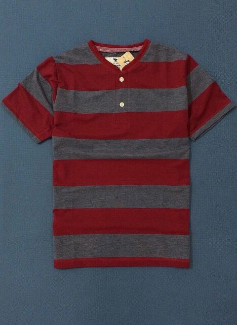 Áo thun nam ngắn tay cổ tim phối sọc đẹp tigershop Tgs036 | BigBuy360 - bigbuy360.vn