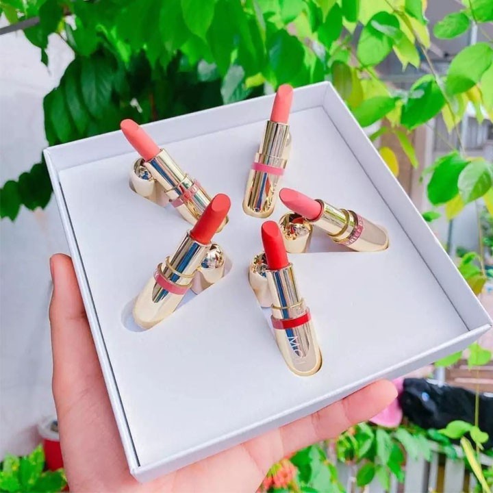 Son Thỏi Mini - Set 5 Thỏi Love M.O.I Mini Hồ Ngọc Hà - Golden Gift