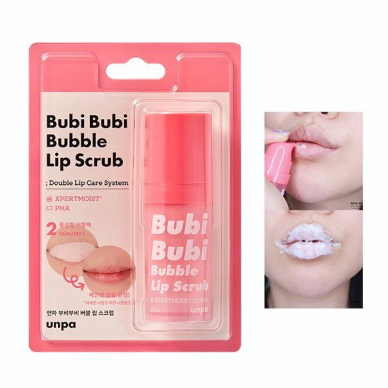 Tẩy Tế Bào Chết Môi Unpa Bubi Bubi Lip Dạng Sủi Bọt