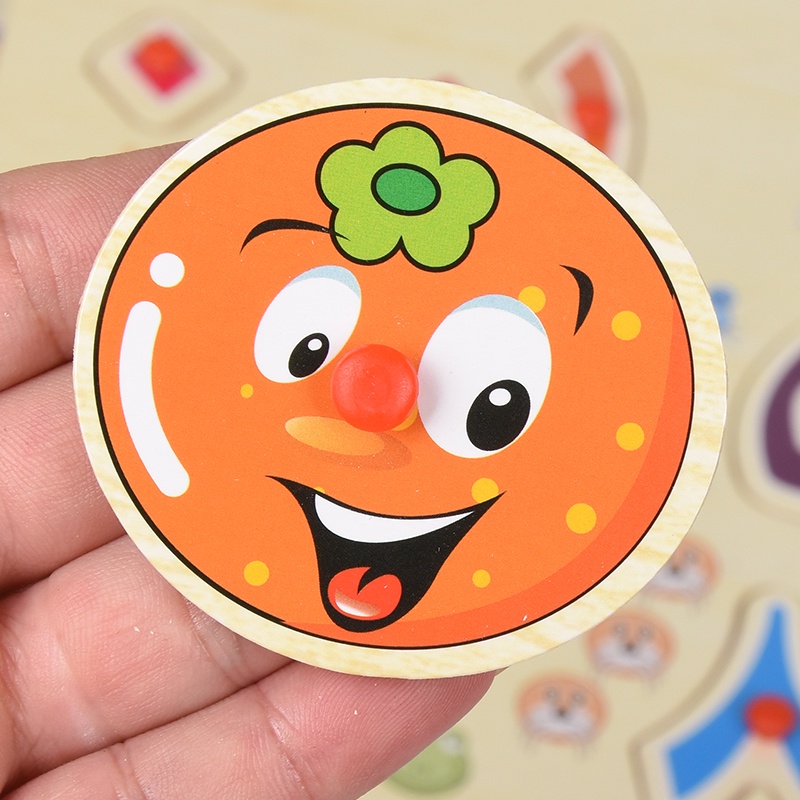 Đồ chơi bảng ghép hình núm gỗ Bảng gỗ có núm cho bé loại to đẹp 22×30cm nhiều chủ đề