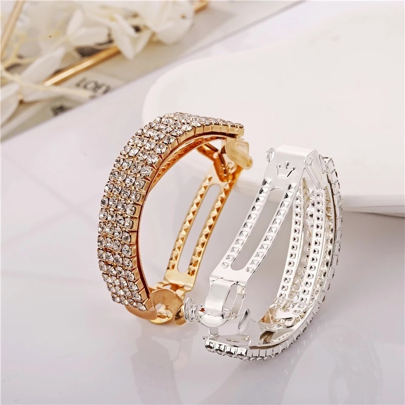 Kẹp Tóc Đính Đá Lấp Lánh Thời Trang Cho Nữ