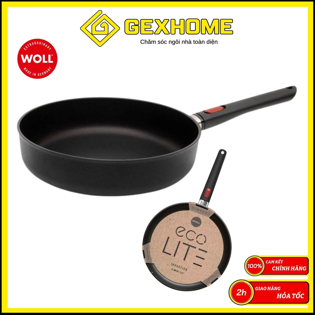 Chảo chống dính bếp từ WOLL Eco Lite Fry Pan 5 lớp 3 size 20 cm - 24 cm - 28 cm