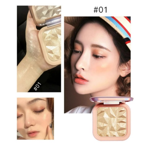 ELLESY Phấn Bắt Sáng Ánh Ngọc Trai Lấp Lánh Trang Điểm Ba Chiều