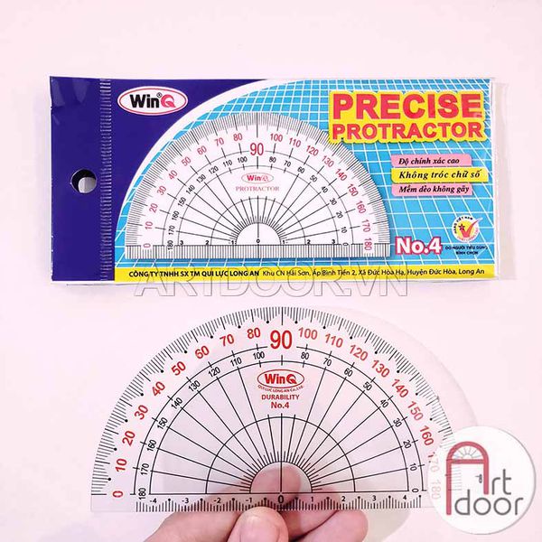 [ARTDOOR] Thước vẽ kỹ thuật WINQ đo Độ Protractor (nhiều cỡ)