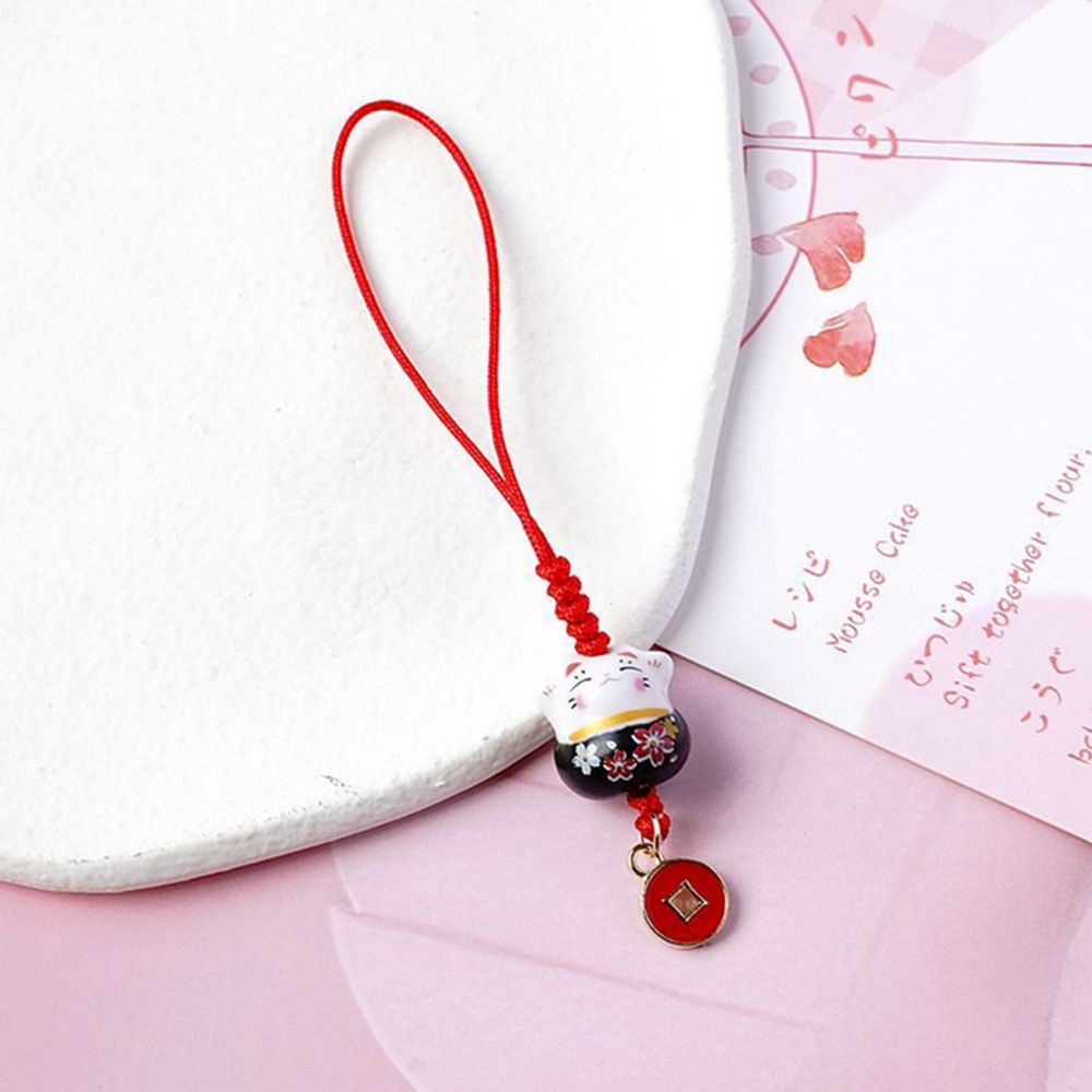 Móc khóa mèo Maneki Neko Nhật Bản may mắn để làm quà tặng