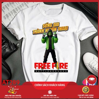 Áo phông unisex tay lỡ game free fire