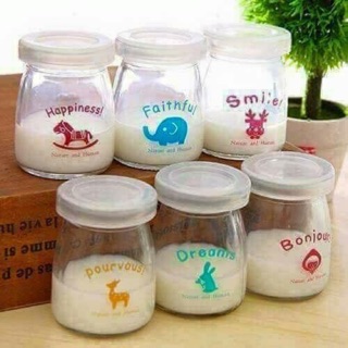 12 hũ sữa chua thủy tinh