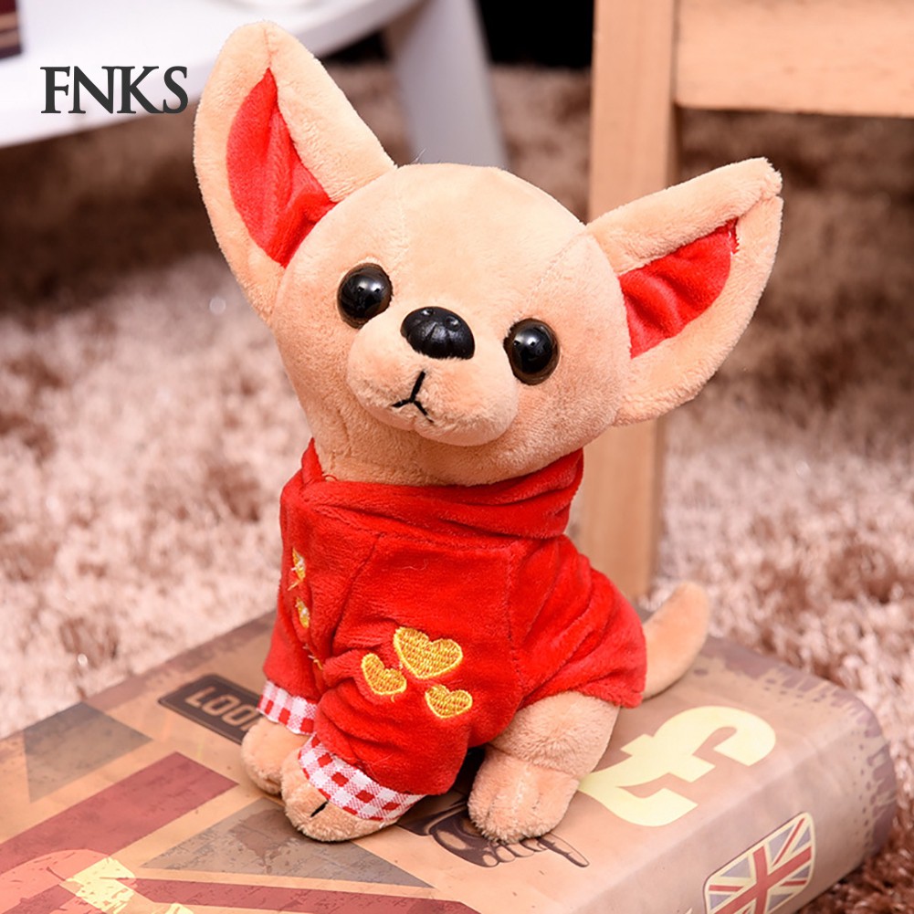 Chó Chihuahua nhồi bông 17cm làm quà tặng sinh nhật xinh xắn