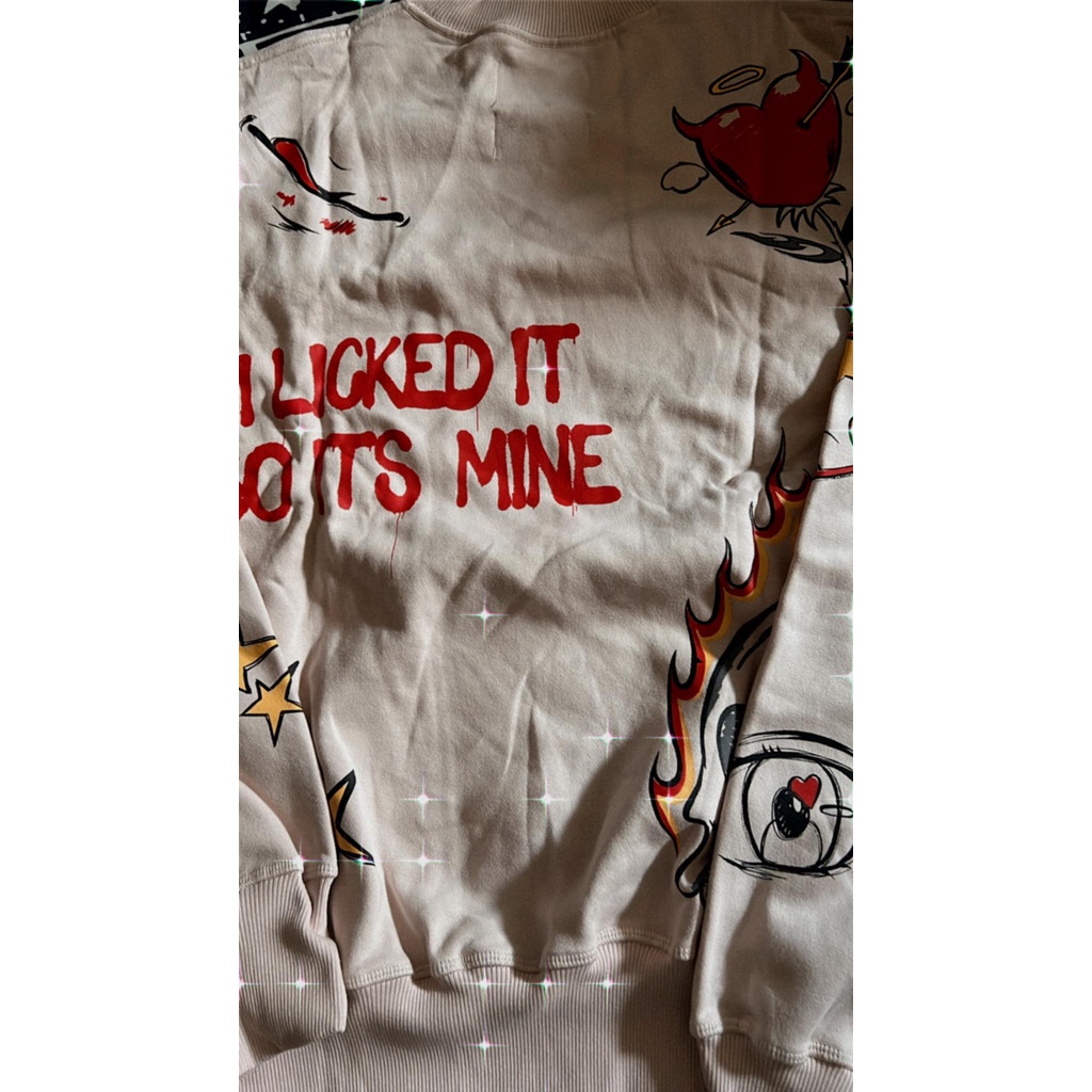 Áo Sweater Collab Màu Hồng