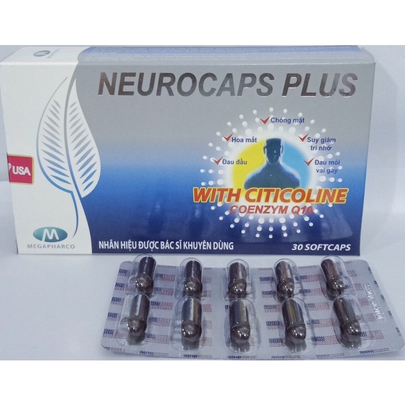 Bổ não NEUROCAPS PLUS-Giải Pháp Cho Não, giảm đau đầu, hoa mắt chóng mặt, mất ngủ thường xuyên( hộp 30 viên