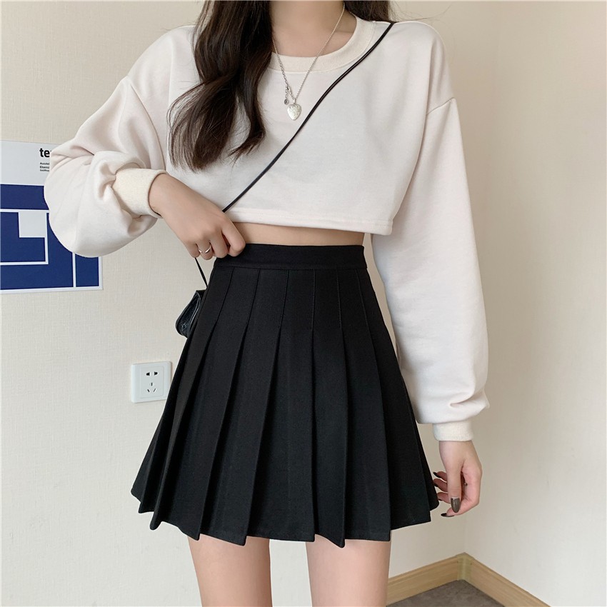 Chân váy tennis xếp li màu trắng đen xếp ly skirt cạp lưng cao ngắn chữ a phong cách ulzzang Trueha store cv51 | WebRaoVat - webraovat.net.vn