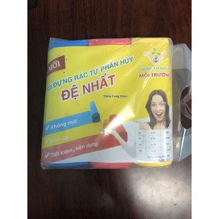 Túi cuộn Đựng Rác Tự Phân Hủy Đệ Nhất - Bảo vệ môi trường, Giá thành siêu rẻ, siêu tiết kiệm - Túi 1kg 3 cuộn