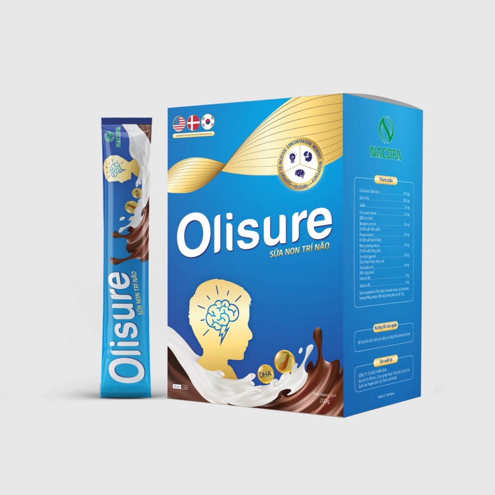 Sữa non trí não  Olisure  hỗ trợ giúp bé tăng cường phát triển trí não