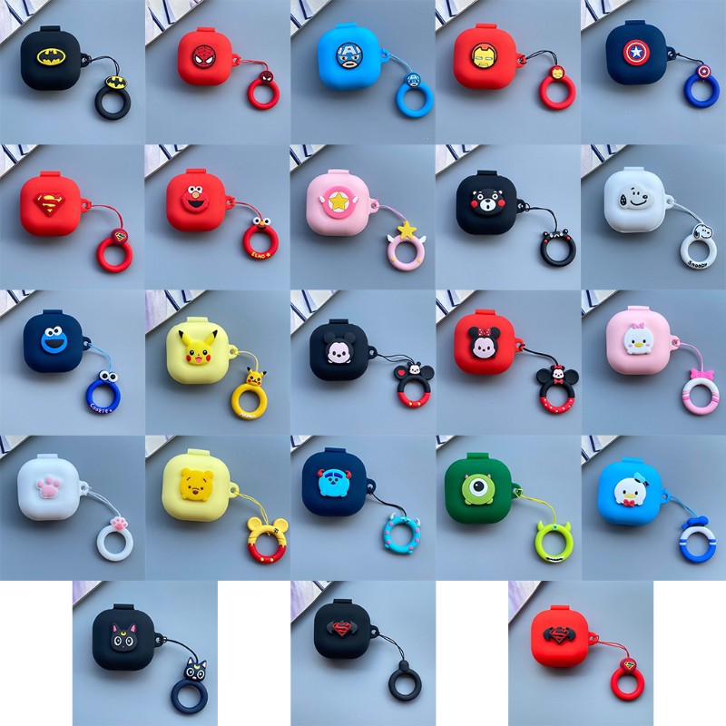 Ốp bảo vệ hộp đựng tai nghe silicon thiết kế hoạt hình cho Galaxy-Buds Live